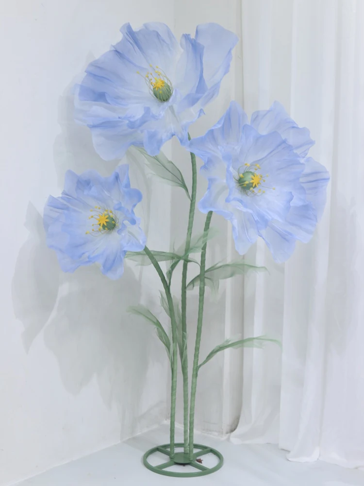180 cm Zijden Klaproos Kunstbloemen Bruiloft Decoratie Bruiloft Weg Lood Bloem Etalage Party Garden Home Decoratie - afbeelding 1