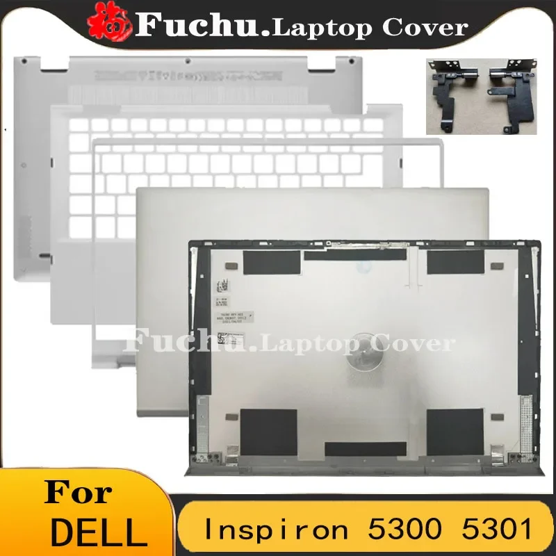 New Laptop Case For Dell Inspiron 5300 5301 LCD Back Cover Front Bezel Upper Palmrest Bottom Base Case 0TGC80 Silver Replace