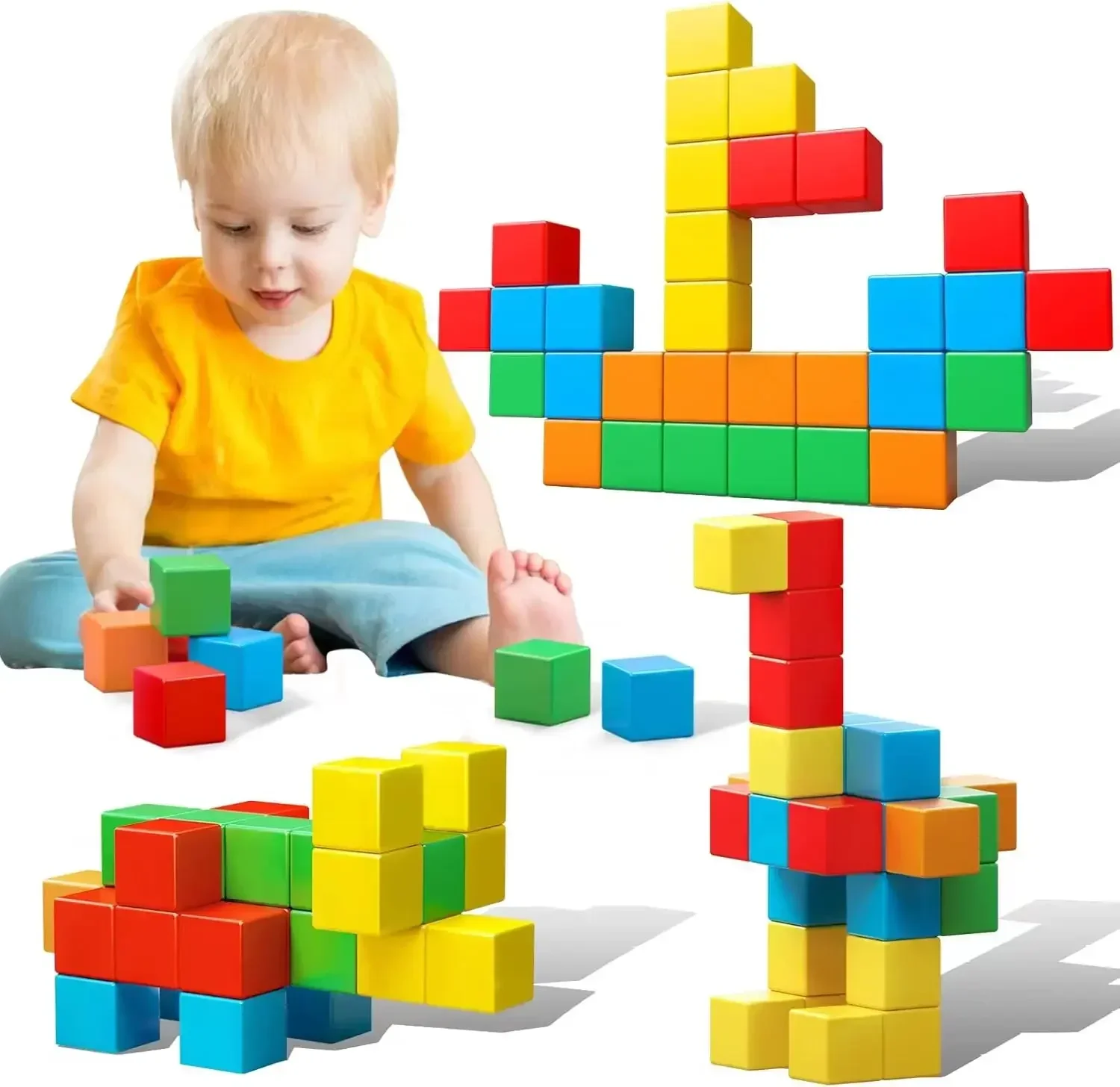 Magnetic Blocks 1.41 inch 3.6cm Large Magnetic Building Block for Toddlers Boys Girls Magnetic Cubes 2025 Gift for Children