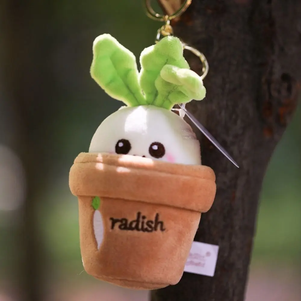 Jewelry Gift Grass Potted Carrot Keychain Bag Charm Vegetables Radish Pendant Cartoon 10cm Carrot Birthday Gift