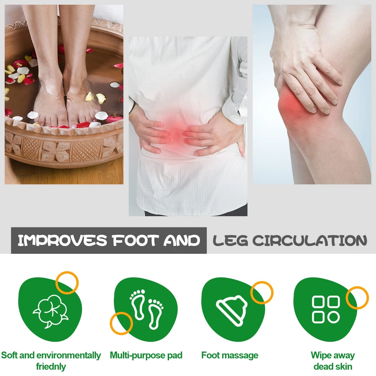 Silicone Foot Massage Pad Shower Mat Non-slip Wash Foot Pad Stick on Wall Surface Body Cleaning Tool Exfoliating Rub Back Brush
