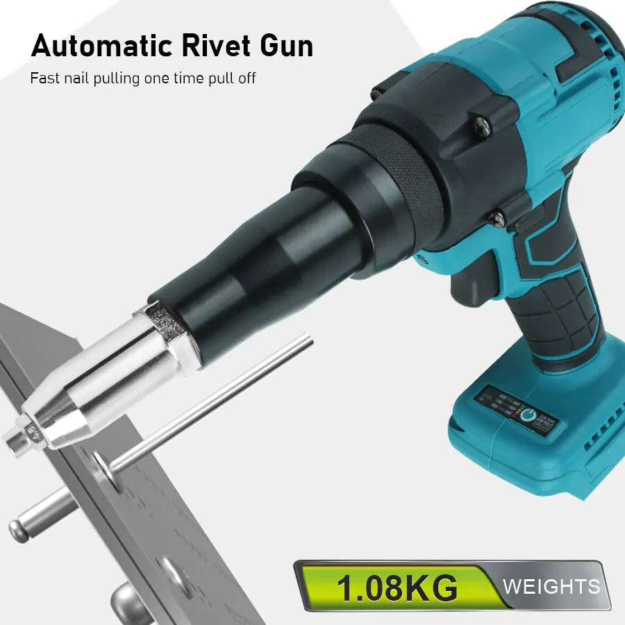 

Автоматический беспроводной заклепочный пистолет, высокоскоростное крепление, портативный ручной электрический заклепочный пистолет для ремонта автомобилей, строительных проектов