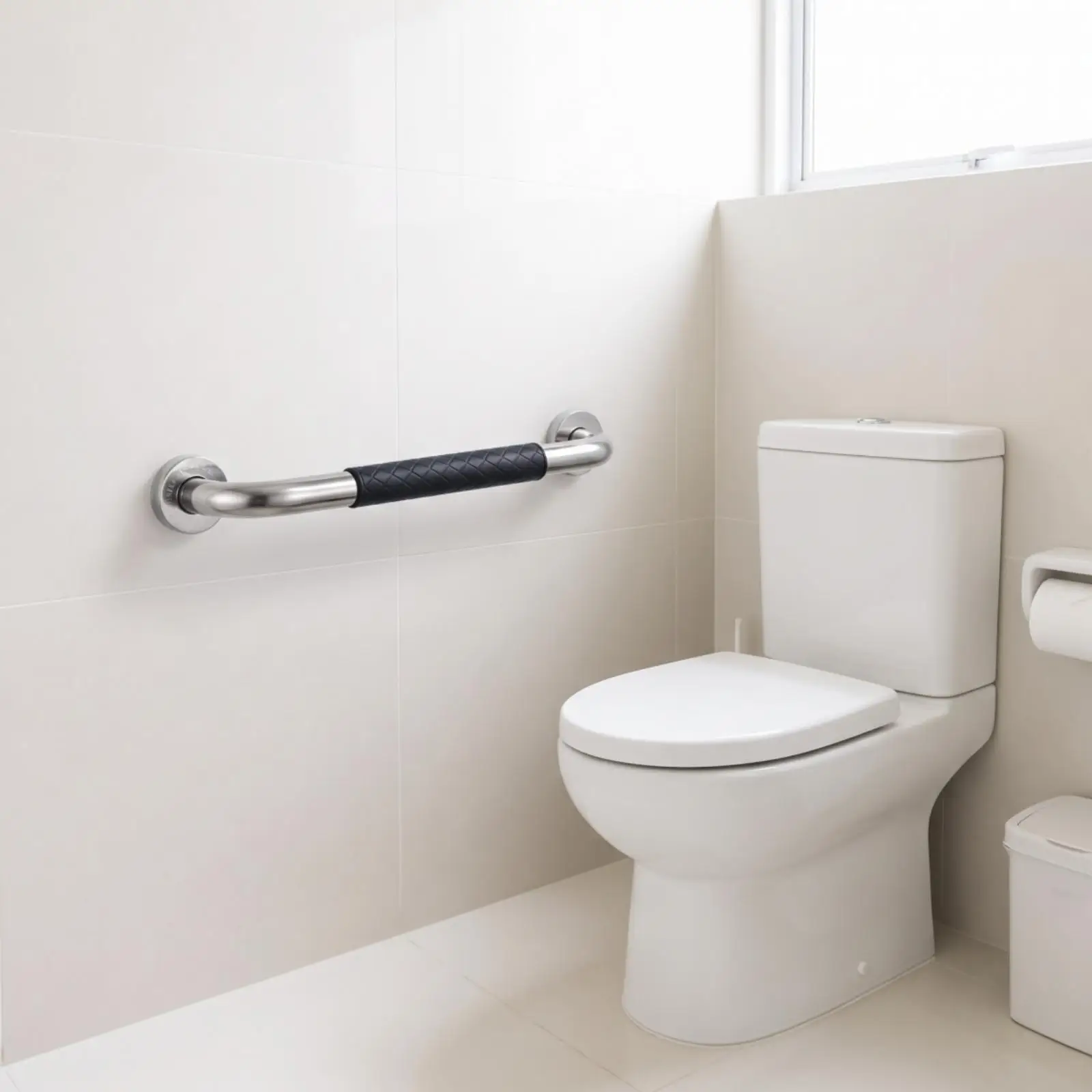 Shower Bath Safety Grab Bar for Elderly Disabled Bathroom Rail 201 Stainless Steel Wall Mounted Textured Non Slip Handle