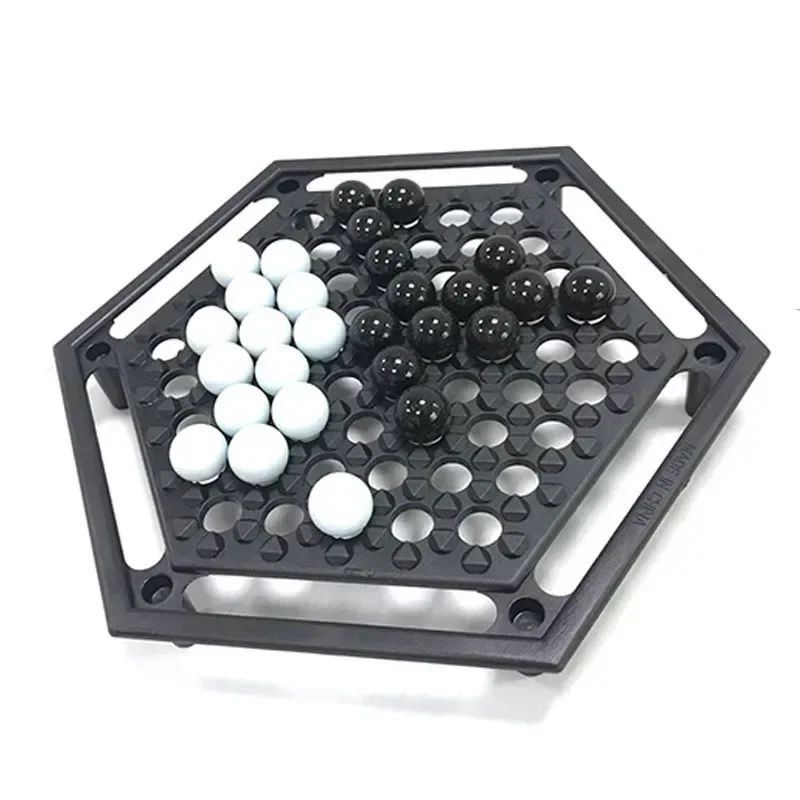 Jeux de Table Hexagon Reversi, jeu de société familial, développement intellectuel, fête de bureau, jeu de stratégie en marbre pour enfants