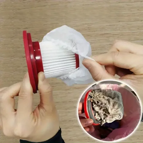 50개 일회용 진공 청소기 필터 보호 커버 - 휴대용 진공 청소기용 세척 가능한 부직포