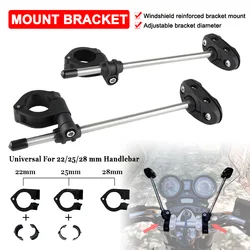 Motorcycle Windshield Mount Bracket Kit Adjustable Universal Street Bike 22MM 25MM 28MM Handlebar Fairing Windscreen Accessories