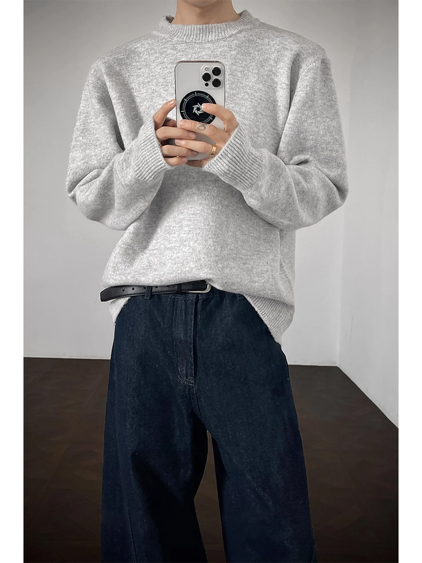 

Cleanfit American Sle Casual round Ne Men's Knitted Sweater Winter Warm Base Layer Comfortable Cozy Winter Faion