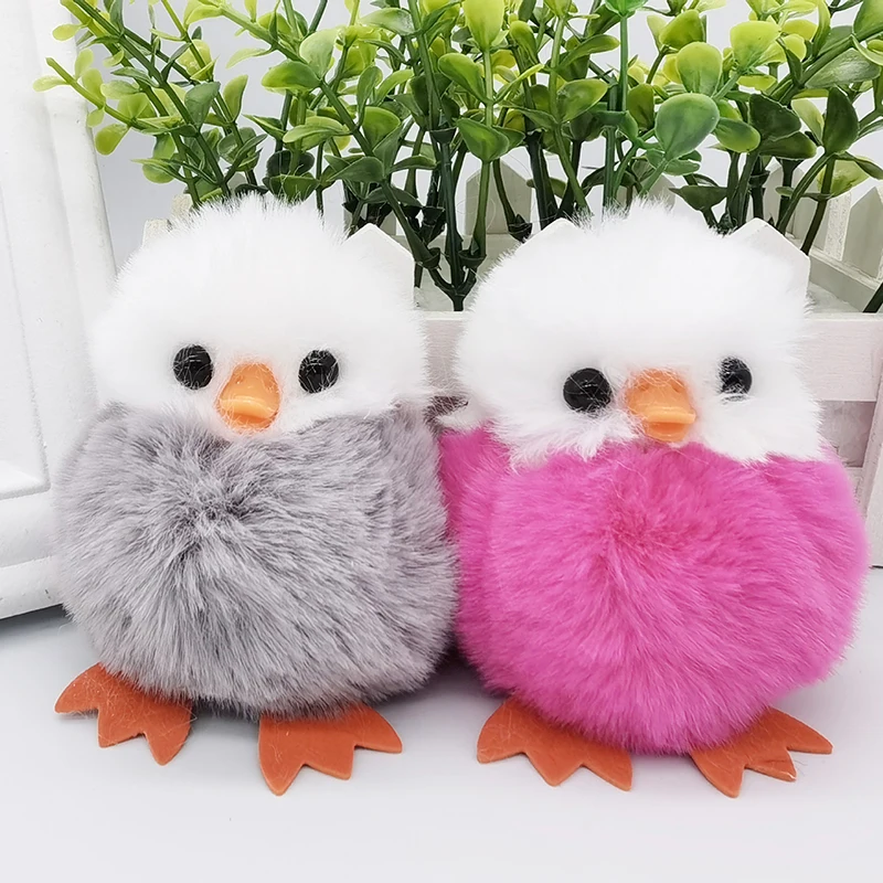 Simulazione creativa Simpatico anatra Portachiavi in peluche Zaino per ragazze Decorazione Ciondolo Divertente adorabile Portachiavi per auto Regalo di compleanno per bambini