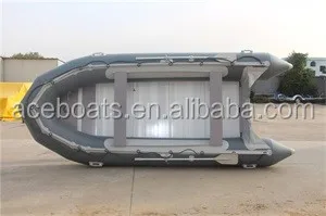 Wholesale Inflatable Rubber Dinghy Fishing Boat PVC Air Deck Floor With Motor For Sea