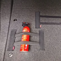 Car Back Rear Trunk Elastic Mesh Fixed Straps Car Interior Organizer Extinguisher Storage Net Seat Back Fixing Bag Car Accessory 3