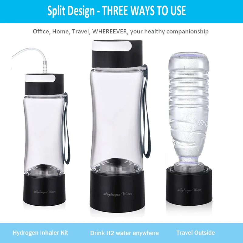 Portátil spe garrafa de hidrogênio pem gerador de hidrogênio filtro de copo de água h2 ionizador orp fabricante de água rica em hidrogênio inalação mahcine