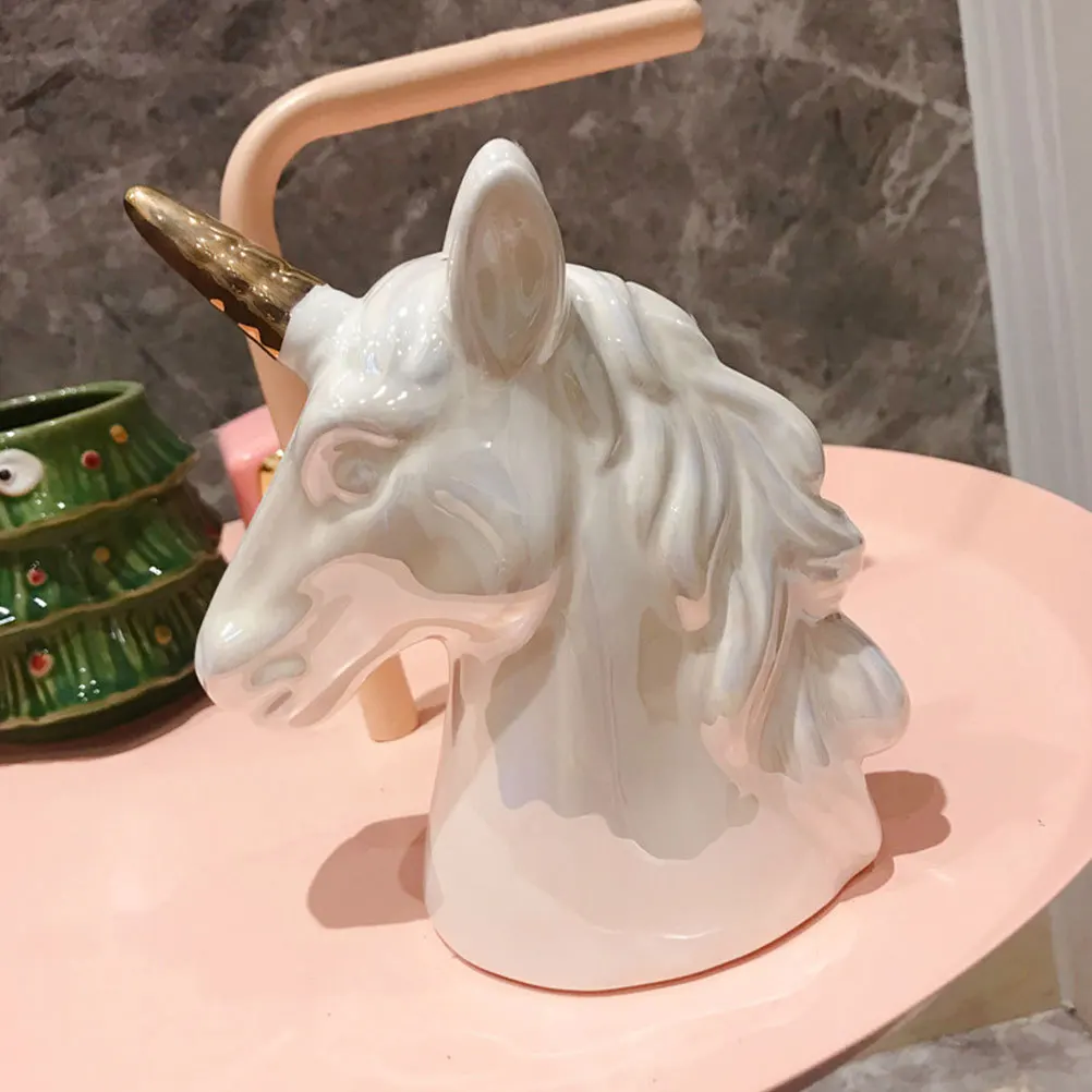 

1Pcs Unicorn Creative Saving Pot Ceramic Coin Bank Large Edition Cartoon Money Box for Home Office Cartoon Money Box