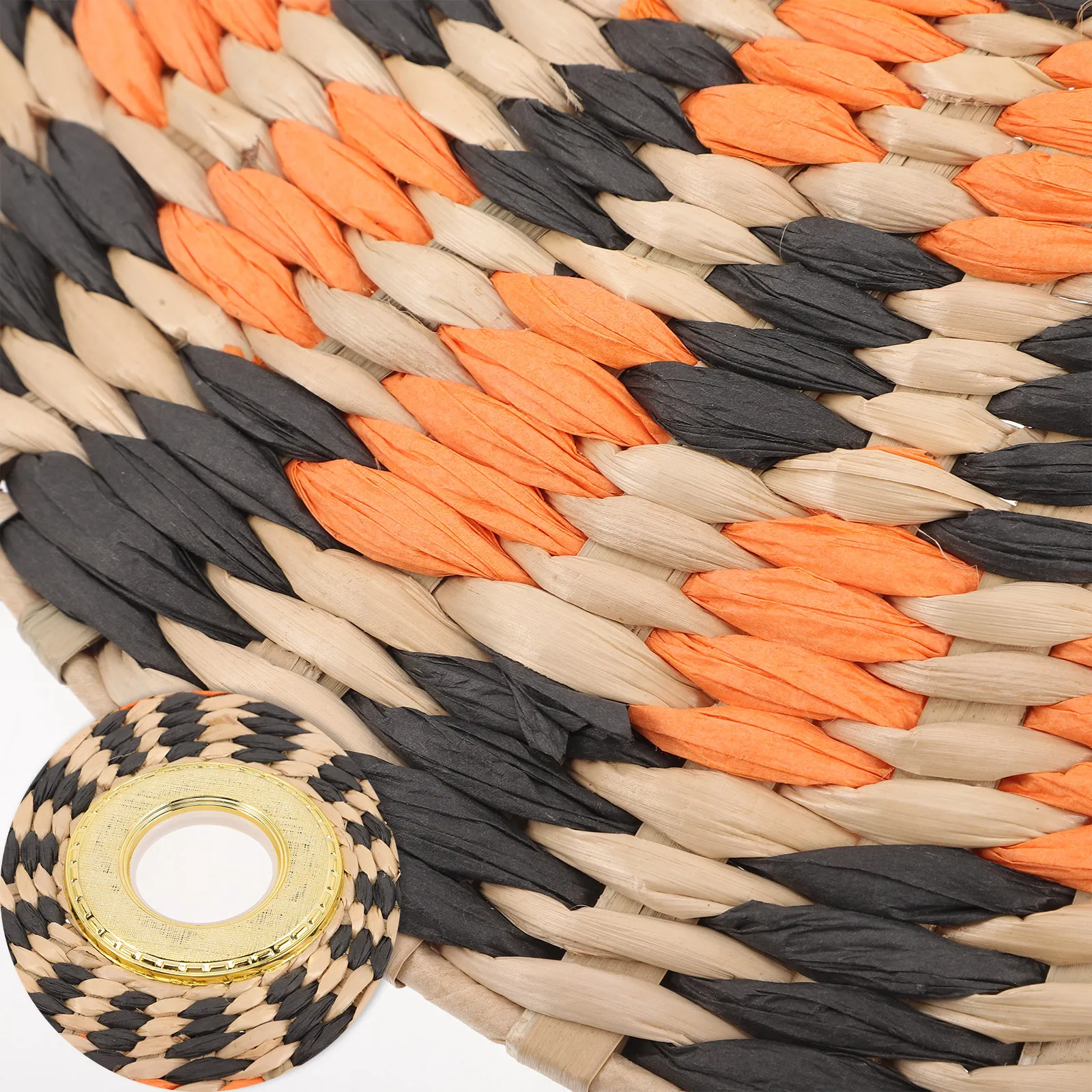 

Small E27 Paper Woven Lampshade Retro Style Ceiling Lamp Cover for Home Hotel Living Room Indoor Light Accessories