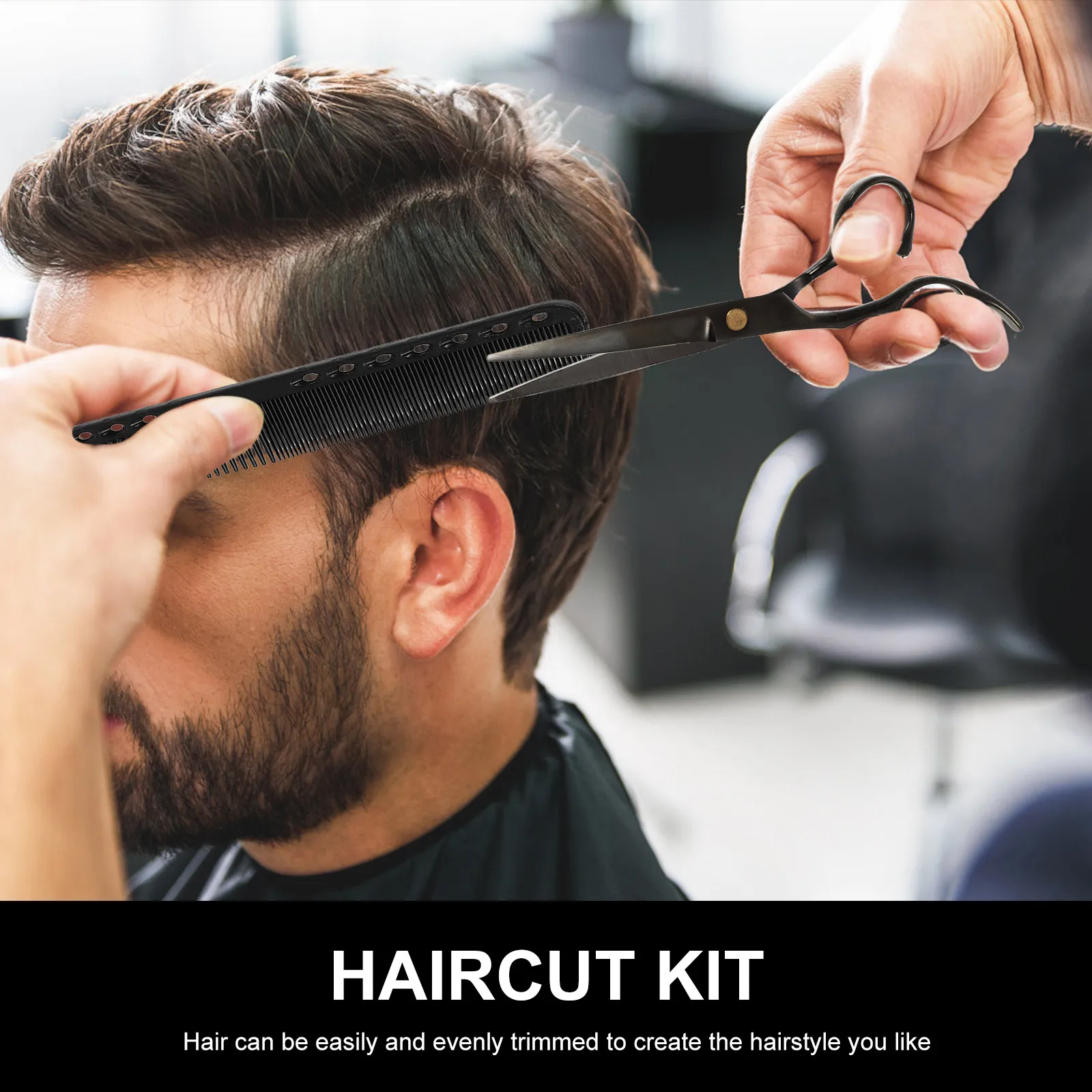 

1Set Haircut Scissors Kit Professional Stainless Steel Barber Shears for Hair Styling Home Salon Hairdressing Supplies