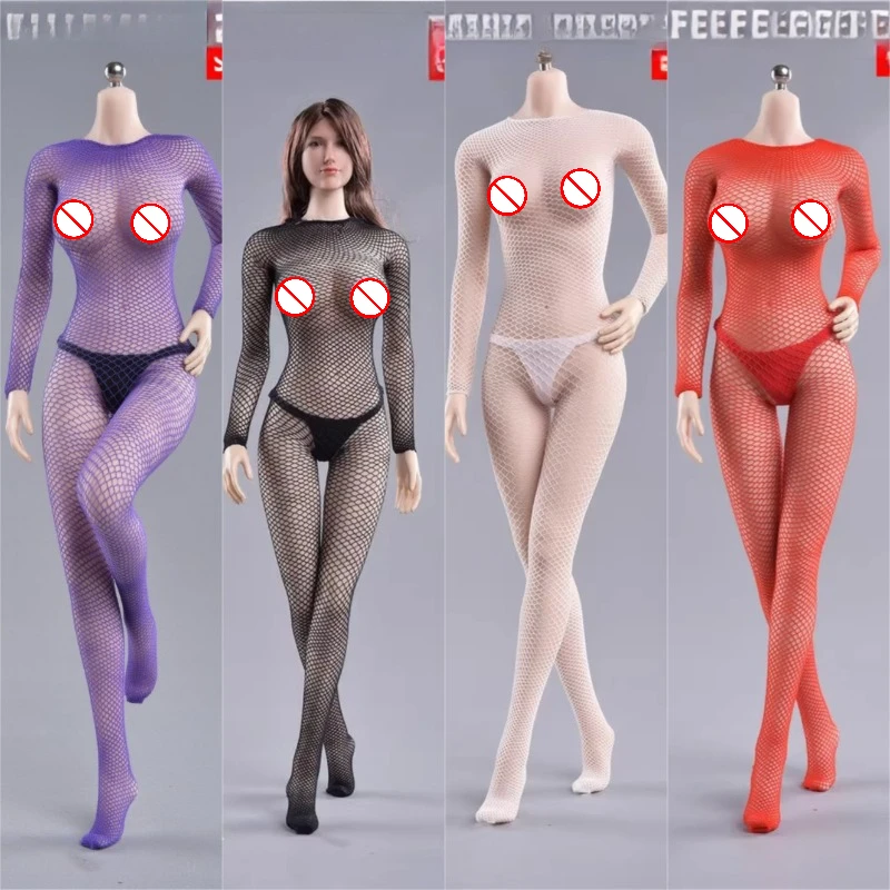 

Fire Girl Toys 1/6 Scale FG-YC-003 Female Sexy Grid Jumpsuit Stockings Clothes Model for 12'' Action Figures Body Dolls