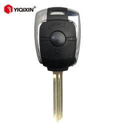 YIQIXIN 2 Button Remote Car Key Shell Fob Case Cover For Ssangyong Actyon Kyron Rexton Korando 2012 Action 2012 With Uncut Blade