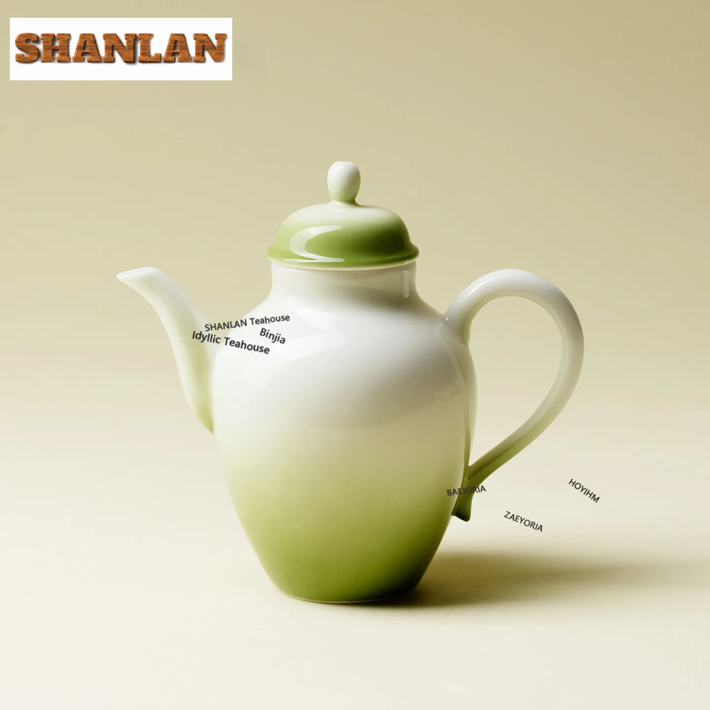 110ml Gradient Green Beauty Shoulders Teapot Elegant Tea Infuser Pot Household Tea Maker Kettle With Filter Tea Items Ornaments