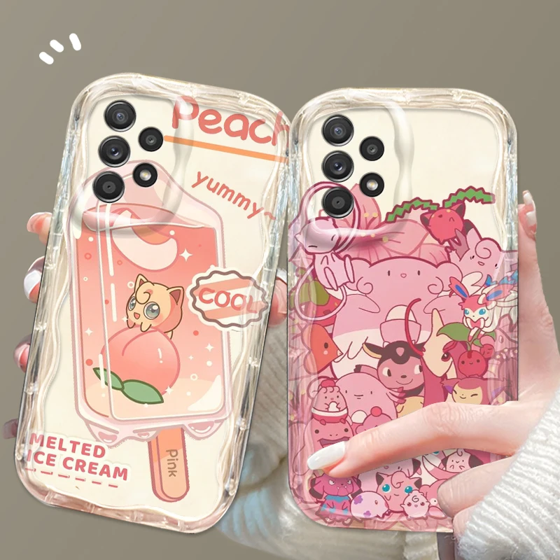 

Cute P-Pokémon Anime For Samsung A55 A54 A53 A52 A35 A34 A33 A32 A25 A24 A23 A22 A21S A15 A13 A14 5G Wave Oil Back Phone Case