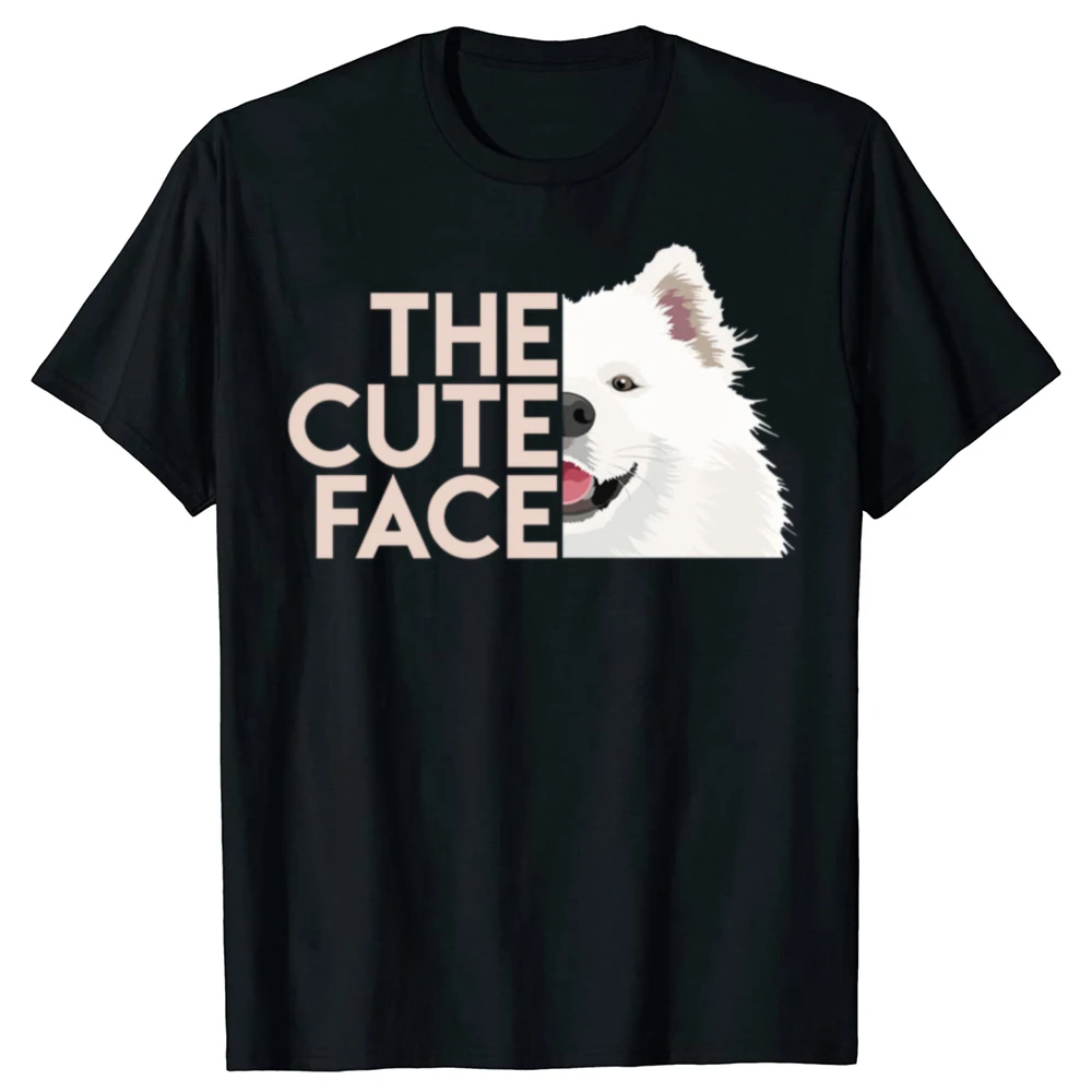 Funny The Cute Face Samoyed Dog Graphic T-shirts Men Women's Fashion Casual Tshirt  Loose T Shirt