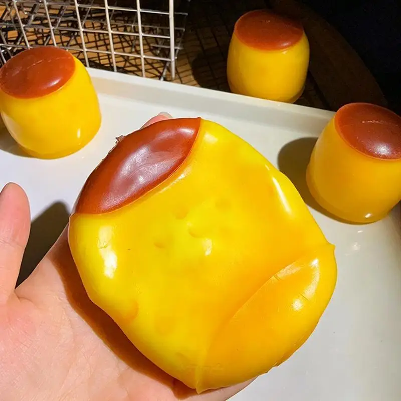 .Hot Sale.Pudding Squeeze Fidget Toys  Food Shaped BPA Free Sensory Gadget Stress Relief for Birthday Goodie Bag Fillers