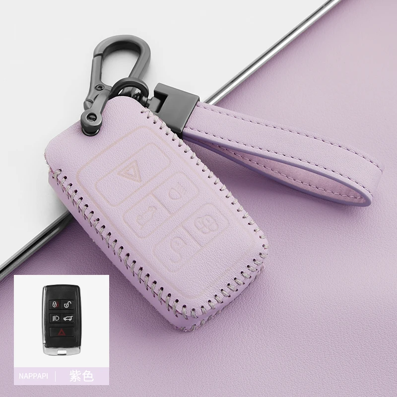 For Land Rover Evoque Range Rover Executive Defender 110 Discovery Sport Premium Leather Keycase Keychain