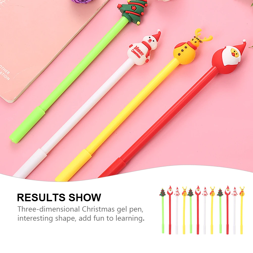 

20pcs Christmas Gel Pens Xmas Signing Pen Writing Ink Even Strokes School Stationery for Students Kids Gift Idea
