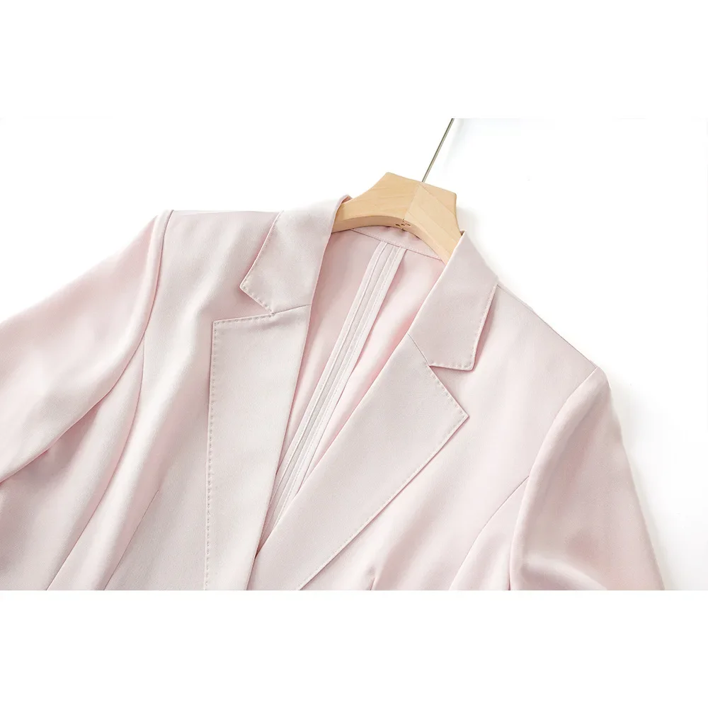 

Весна и осень 2022, элитный простой корейский вариант Ele для поездок на работу, свободный женский однотонный длинный костюм на одной пуговице