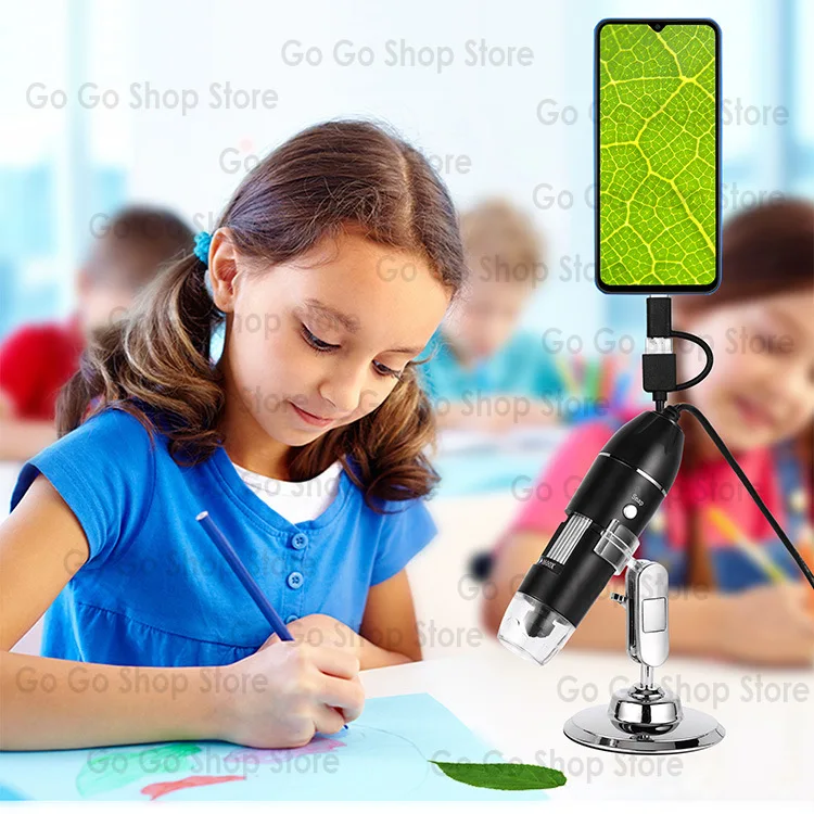 1600 times three-in-one interface portable microscope with mobile phone computer digital microscope