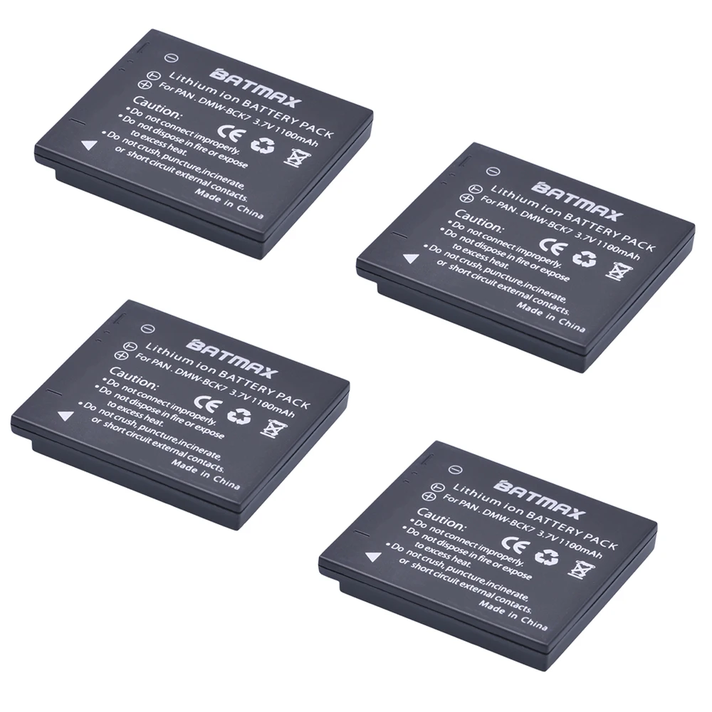 Batmax DMW-BCK7 NCA-YN101G BCK7 Rechargeable Battery for Panasonic Lumix DMC-FS28 DMCFH2 DMC FH4 FH5 FH6 FH25 FH27 FP5 FT30