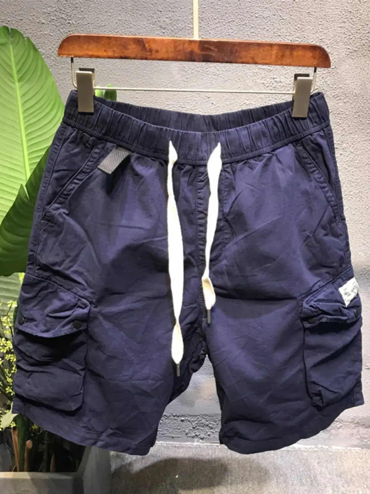 

Лето 202, мужские облегающие брюки Five kets, чистый цвет, универсальная модная рабочая одежда, функциональная повседневная свободная посадка