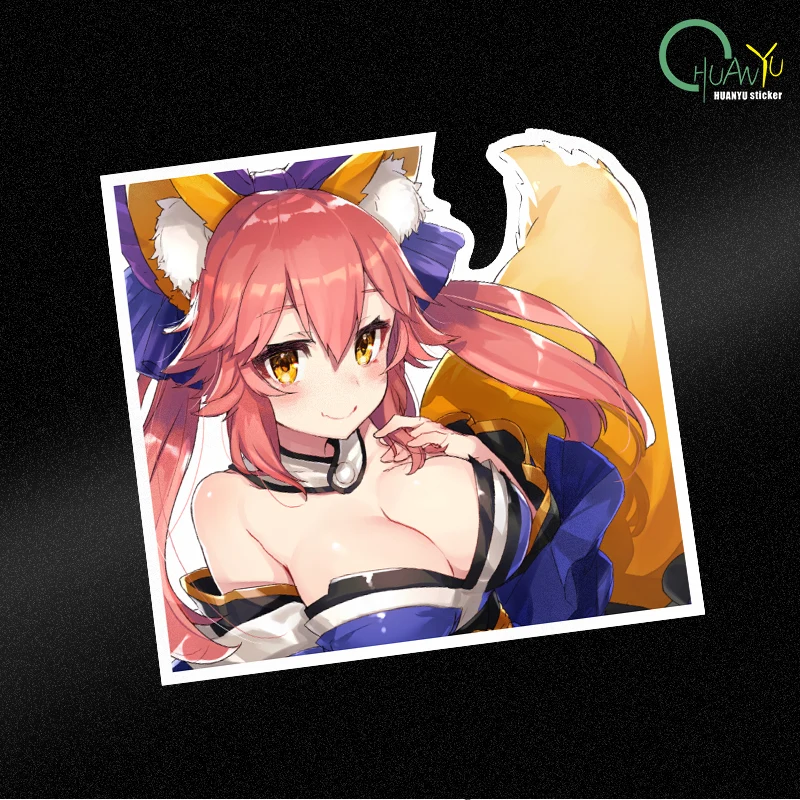 Jdm sexy fox girl anime interesting creative car windows motorcycle bumper reflective waterproof stickers