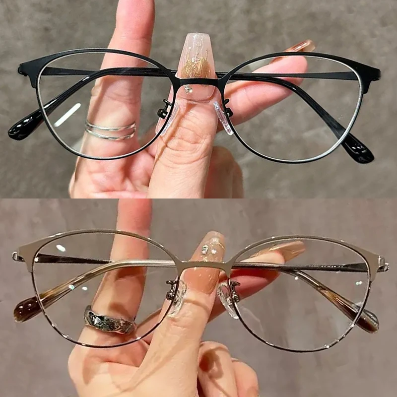 Modische Cat-Eye-Lesebrille für Männer und Frauen, hochauflösende Anti-Blaulicht-Presbyopie-Brille, 0 bis + 400