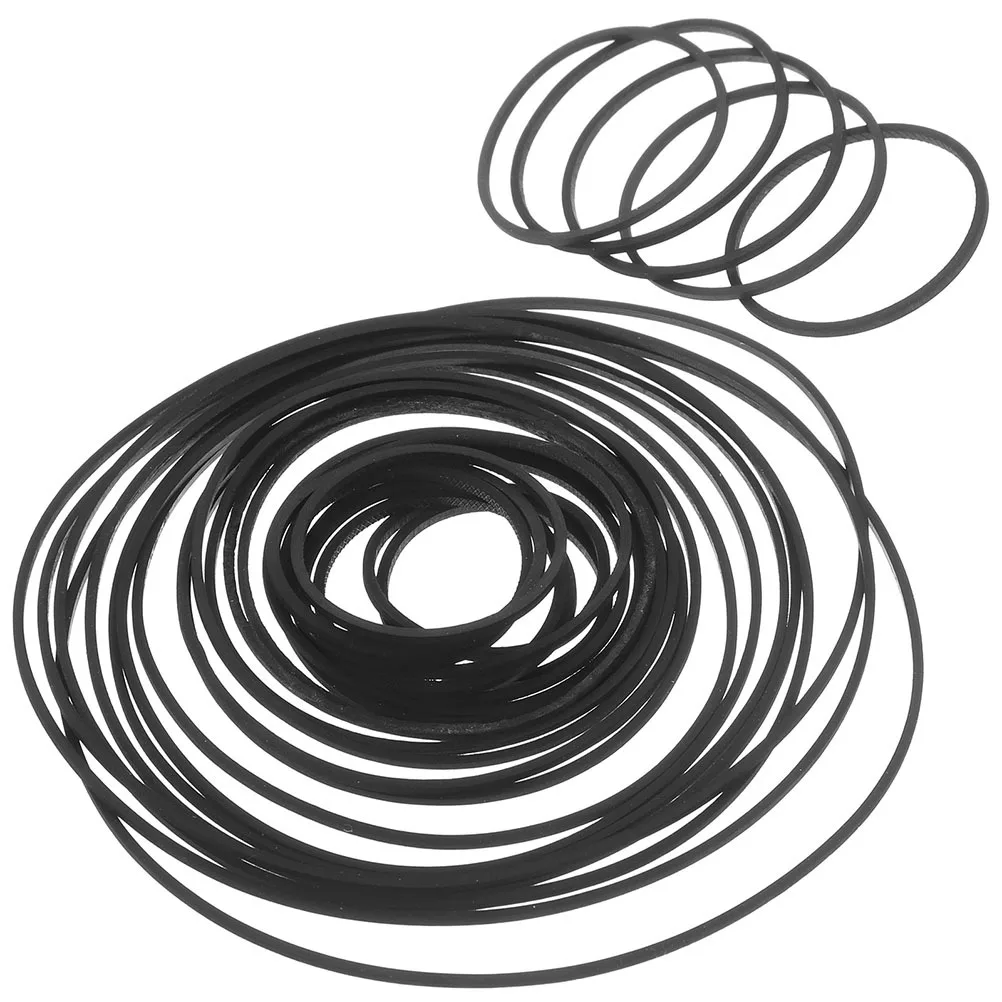 

90pcs Recorder Rubber 1Mm Square Cassette Drive Belts For Tape Maintenance Replacement Durable For Cd Dvd Video Devices Tape