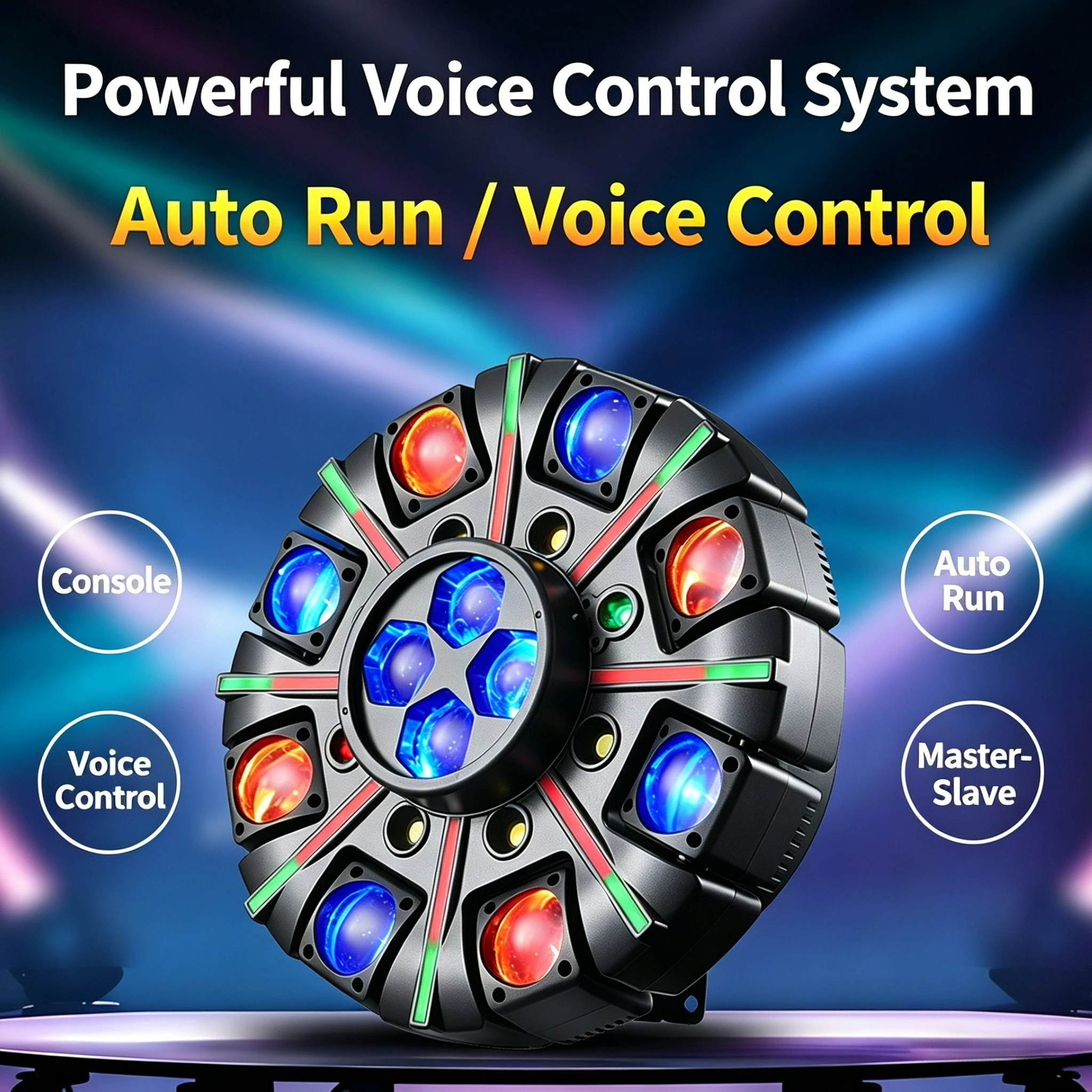 180W 8-arm Beam Stage Light 4-in-1 RGBW LED Effect Light DMX512 Remote Control Suitable for DJ Parties Discos KTV Stage Light