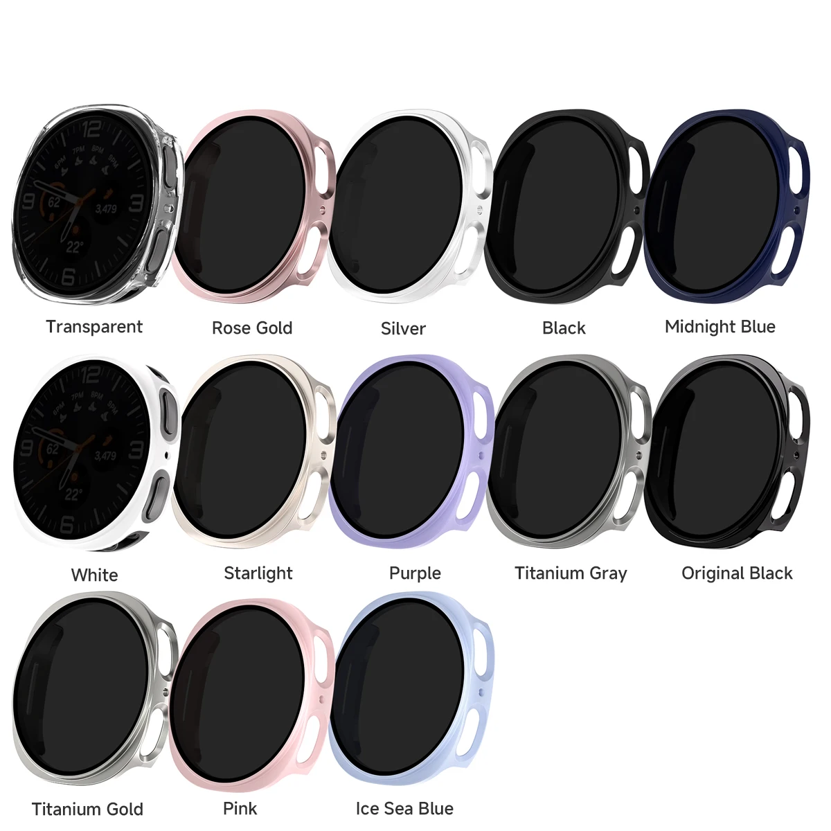 Privacy PC Screen Protector Case for Samsung Galaxy Watch 8 40mm 44mm Tempered Glass Protective Cover for Watch 8 shell cover image 6