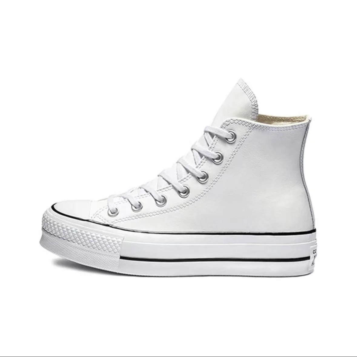 Converse Chuck Taylor All Star Platform Clean Men and Women Skateboarding Shoes High-top Outdoor Canvas Shoes