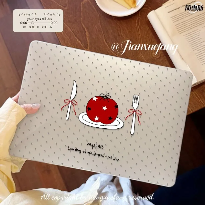 Ins Cartoon apple Laptop Case For Macbook Neo Air 13 15 Pro 13 14 16 M1 M2 M3 M4 M5 Chip Hard Cover For Mac Book Protective Case