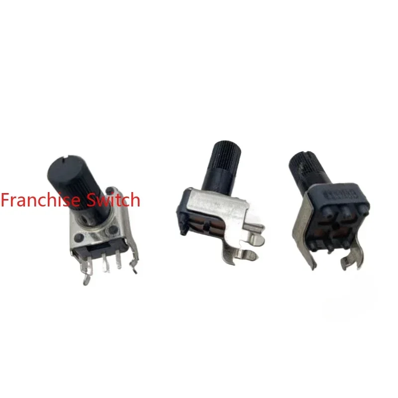 20PCS RK09K11100E9 Insulated shaft articulated potentiometer B50K with center positioning 13mm
