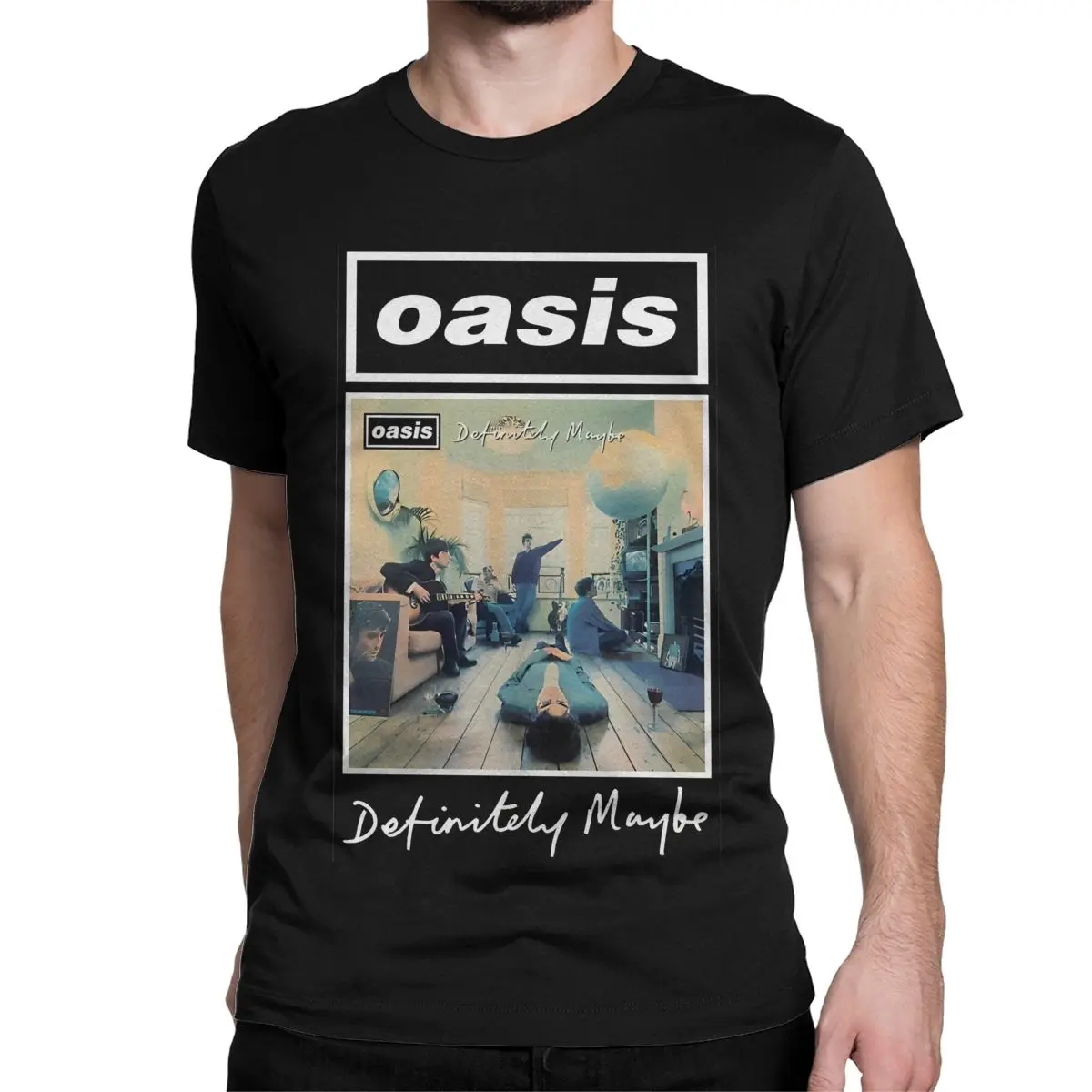 Rock O-Oasis Band T Shirt Men Women's Pure Cotton Funny T-Shirt Crewneck Tee Shirt Short Sleeve Clothing Gift Idea