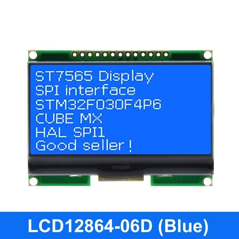 Lcd12864 12864-06D, 12864, LCD Module, COG, With Chinese Font, Dot Matrix Screen, SPI Interface