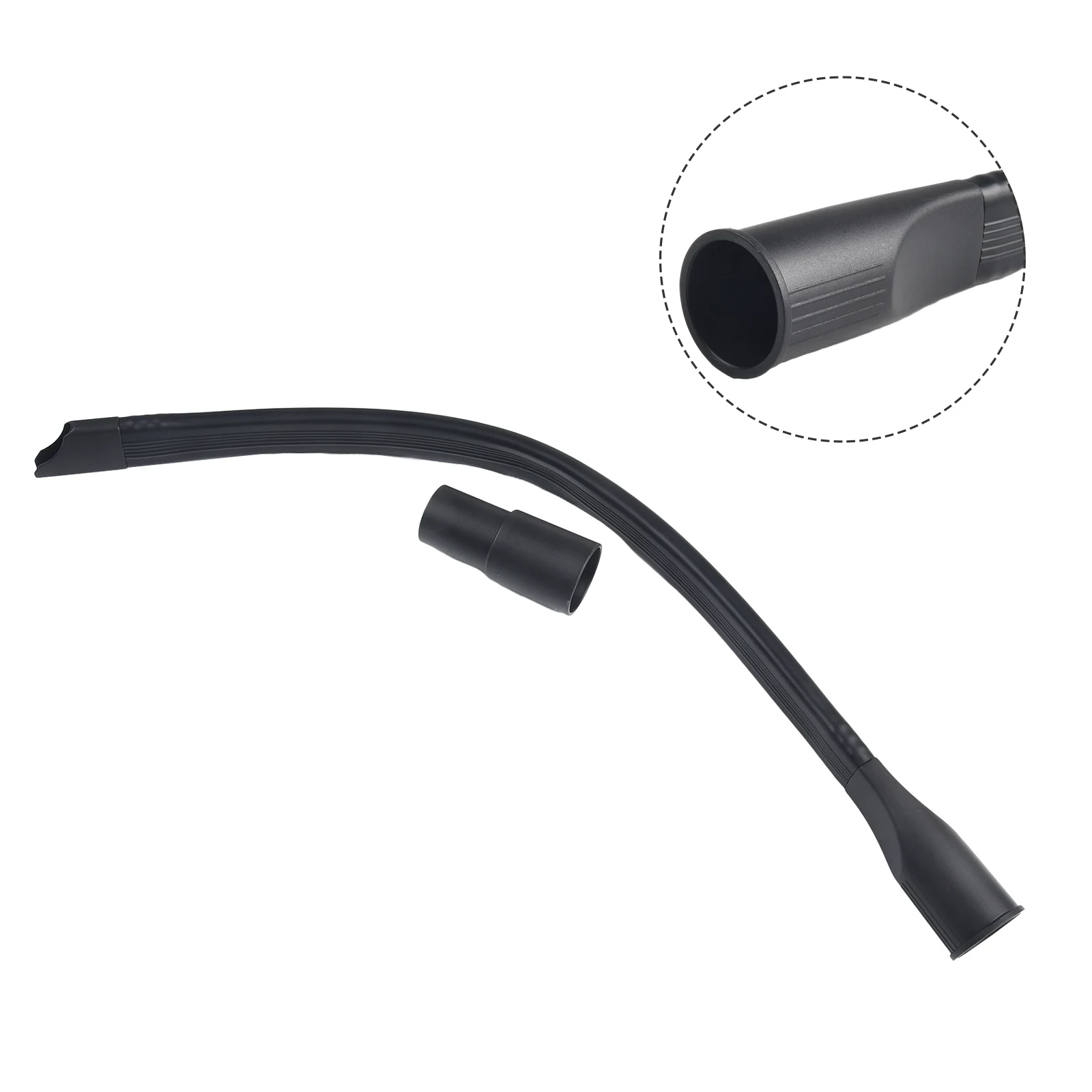 Accessoire noir pour aspirateur, embout flexible pour les interstices et adaptateur de tuyau de 35 mm à 32 mm, pour un nettoyage rapide et facile. Noir.