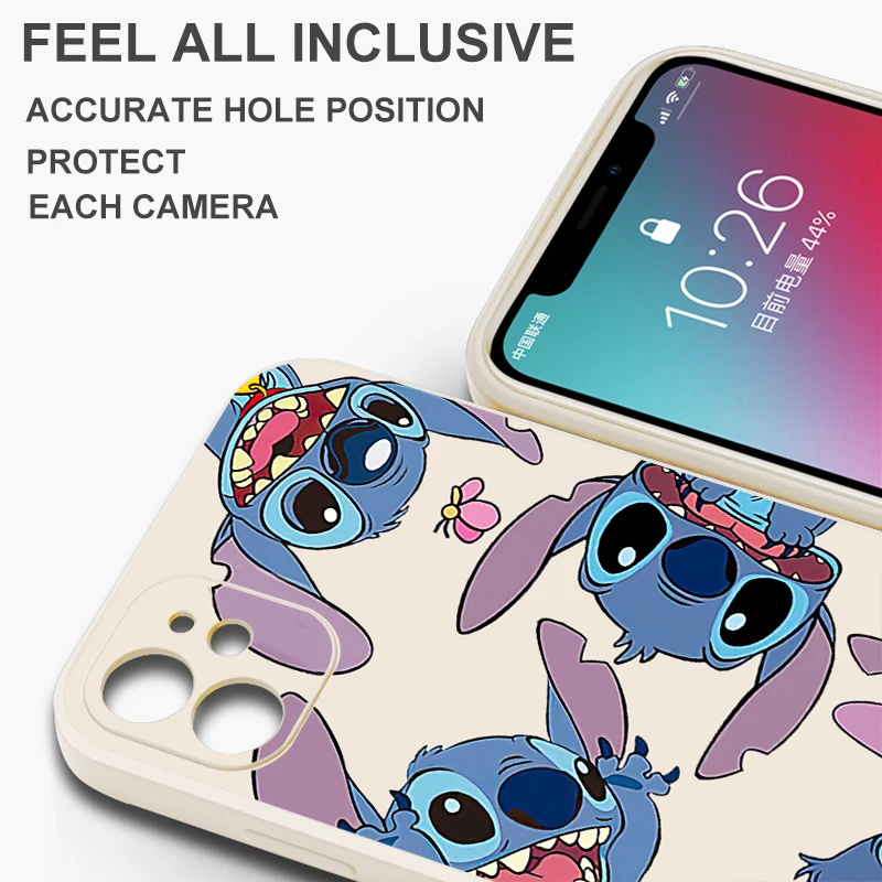 The Stitch Disney Phone Case For VIVO Y77 Y76S Y74S Y75 Y73 Y73S Y72 Y70S Y67 Y66 Y53 Y55 Y35 Y33 Cover Coque Shockproof