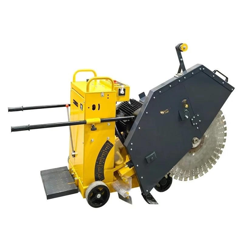 Self-propelled concrete saw for concrete cutting in construction engineering