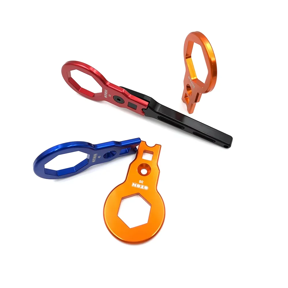 OTOM 35/49/50mm Motorcycle Fork Cap Wrench And Sleeve Top Compression Valve Removal Spanner For KYB/SHOWA/WP Repair Tool Bikes