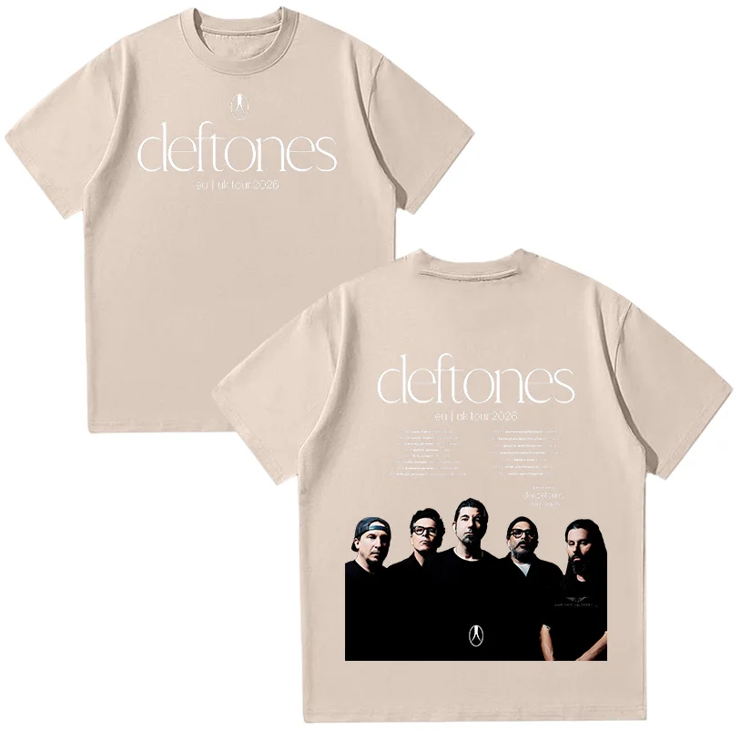 Deftones EU UK Tour 2026 T-shirts Deftones Rock Band Metal Casual
