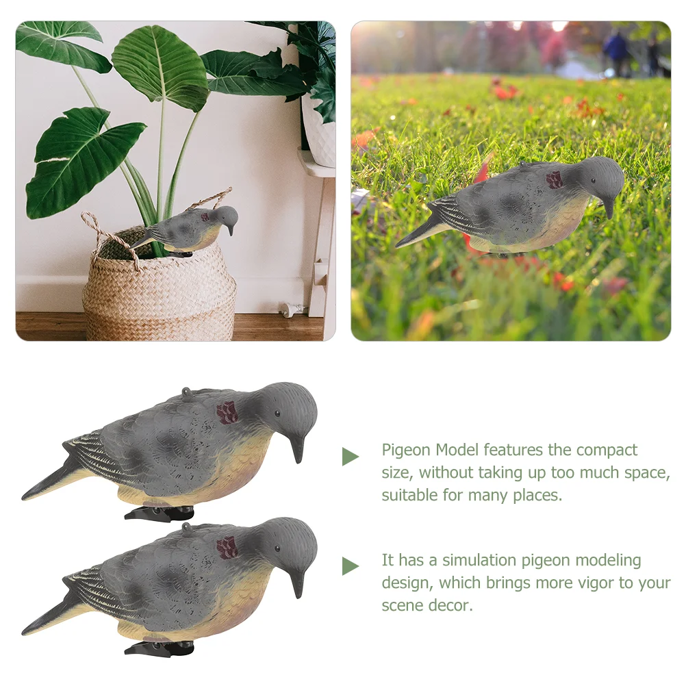 2-delig nep vogelmodel simulatie dier vogels decor micro landschap ornament tuin duif papegaai