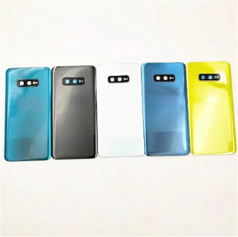 For Samsung Galaxy S10e SM-9700 Back Battery Cover Back Door Housing Case Glass Panel With Camera Lens Frame Parts