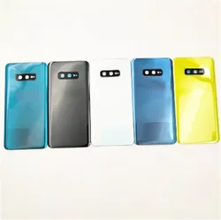 For Samsung Galaxy S10e SM-9700 Back Battery Cover Back Door Housing Case Glass Panel With Camera Lens Frame Parts