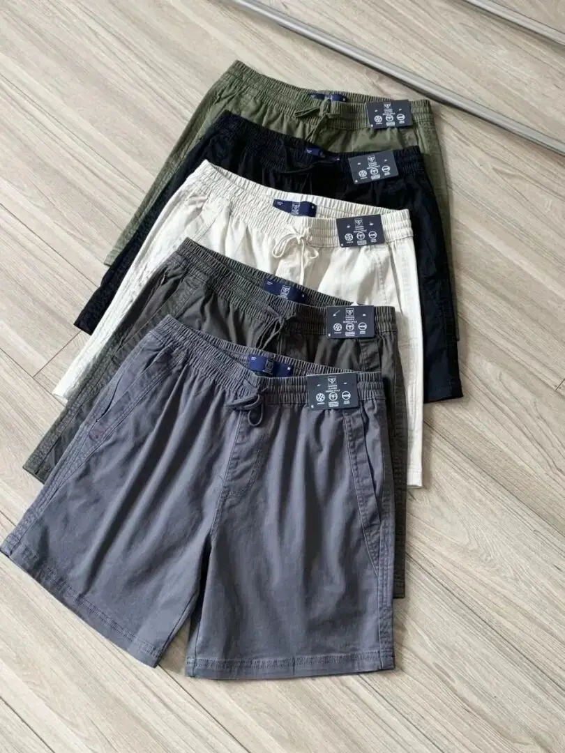 Loose Fit Drawstring Elastic Waist Shorts Men's Casual Running Shorts Summer 2026 New Style Outdoor Lightweight Cotton Shorts