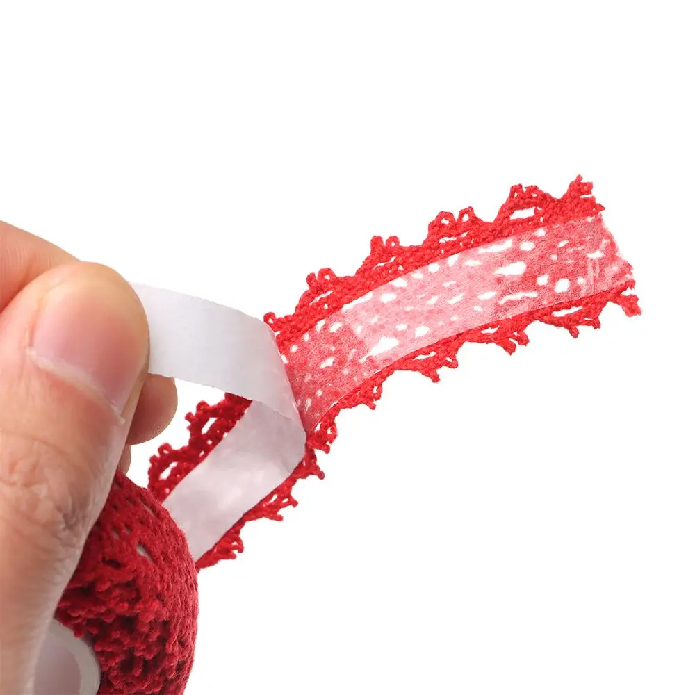 Lace Tapes Adhesive Fabric Cotton Lace Trimming Ribbon Lace Fabric DIY Embroidery for DIY Craft Wedding Decor Stationery Gifts